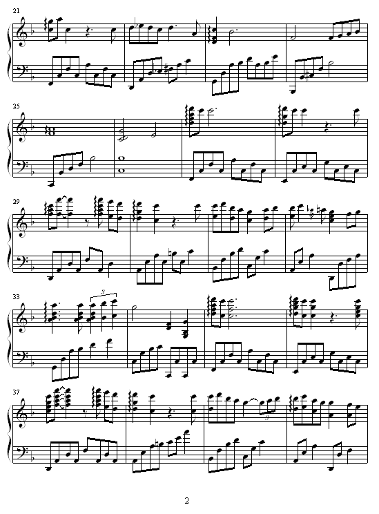 给最爱的人钢琴曲谱（图2）