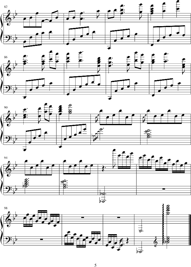 夏钢琴曲谱（图5）