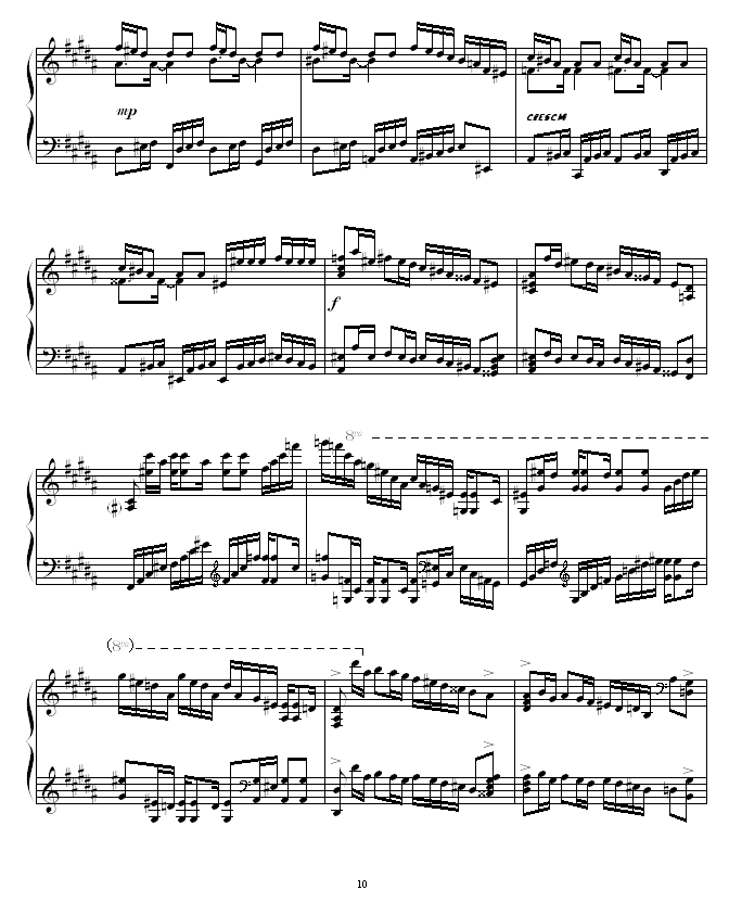 Etude in B Major -圣钢琴曲谱（图10）