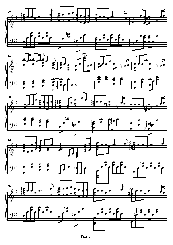 晴天钢琴曲谱（图2）