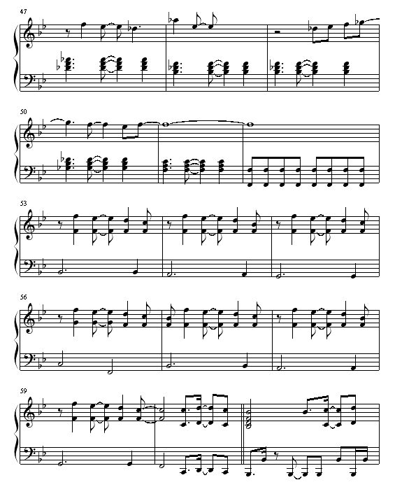the one钢琴曲谱（图4）