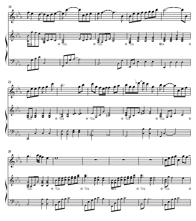 樱花纷飞时 - 迷糊西瓜钢琴曲谱（图2）