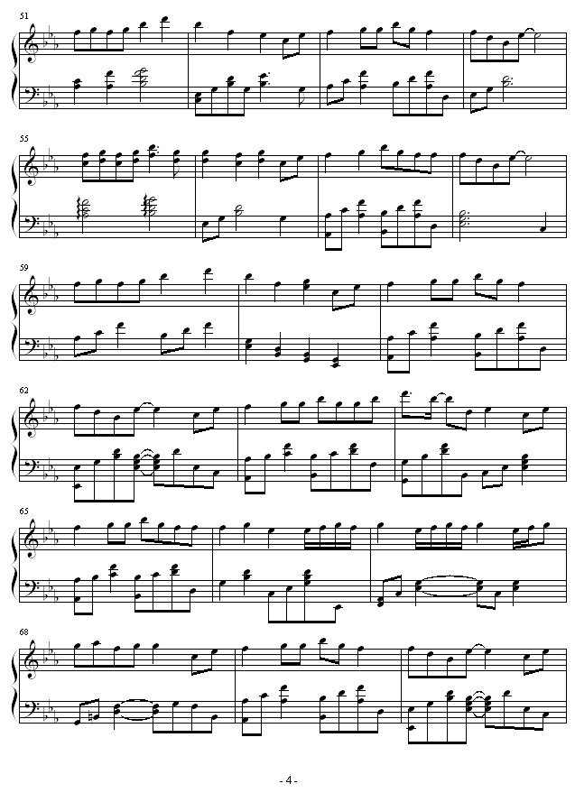 金鱼花火钢琴曲谱（图4）