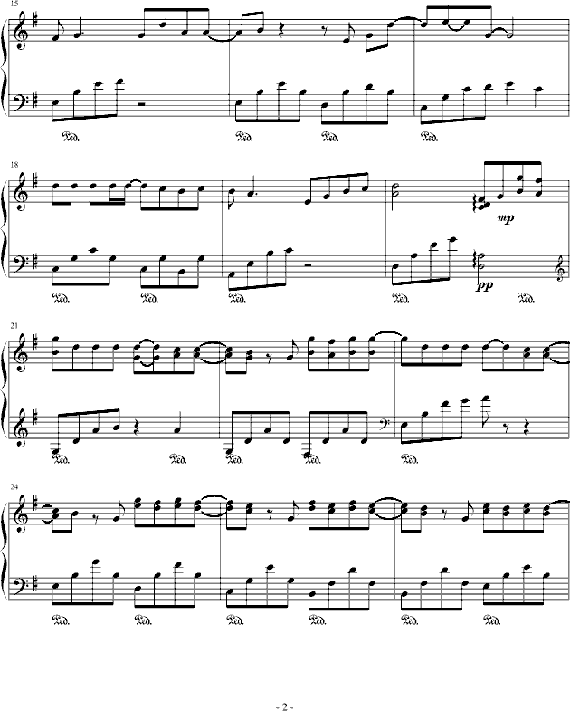 不能说的秘密-鸠玖版钢琴曲谱（图2）