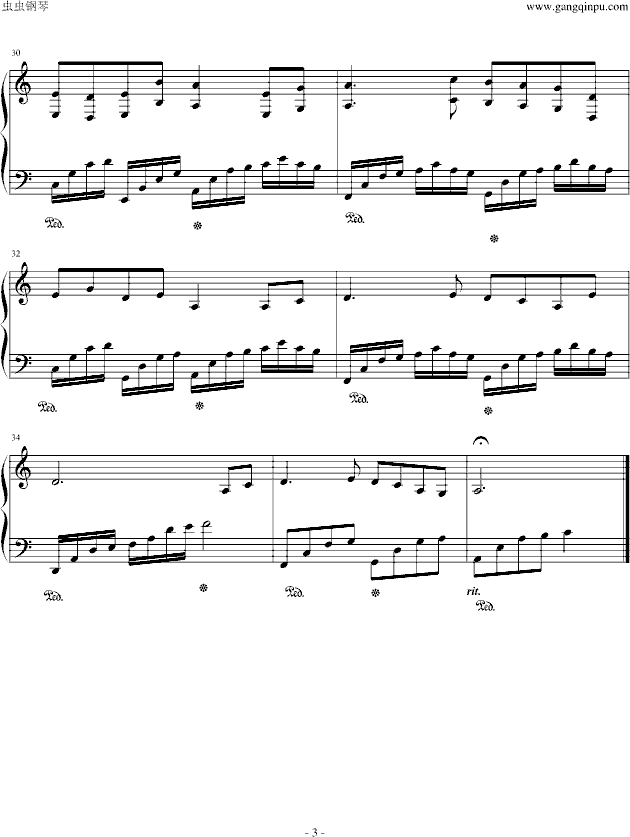 分飞钢琴曲谱（图3）