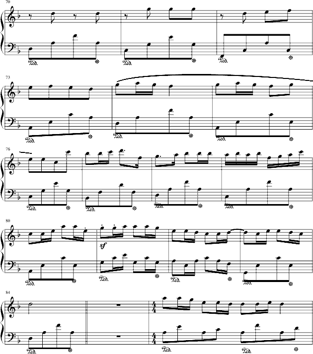 水城中的玫瑰钢琴曲谱（图5）