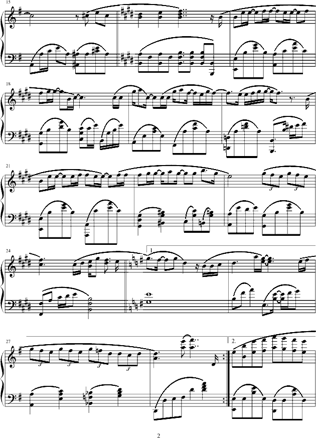 誰來愛我钢琴曲谱（图2）