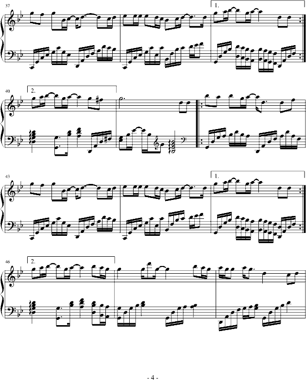 有一种爱叫做放手钢琴曲谱（图4）