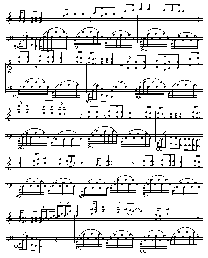 Let it be钢琴曲谱（图2）