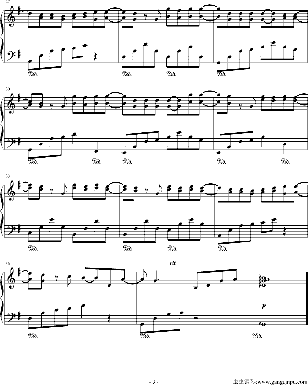 不能说的秘密-鸠玖版钢琴曲谱（图3）