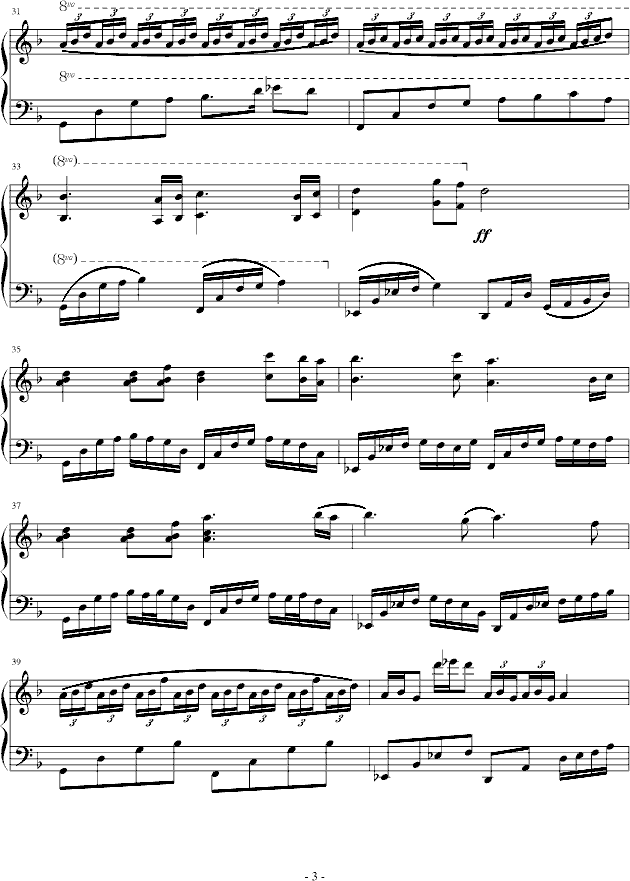 仲夏夜飘雨钢琴曲谱（图3）
