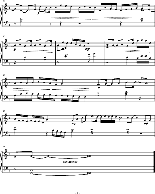 星期六的深夜-（原版）钢琴曲谱（图4）