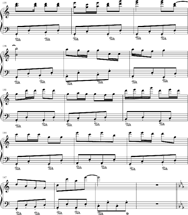 水城中的玫瑰钢琴曲谱（图9）