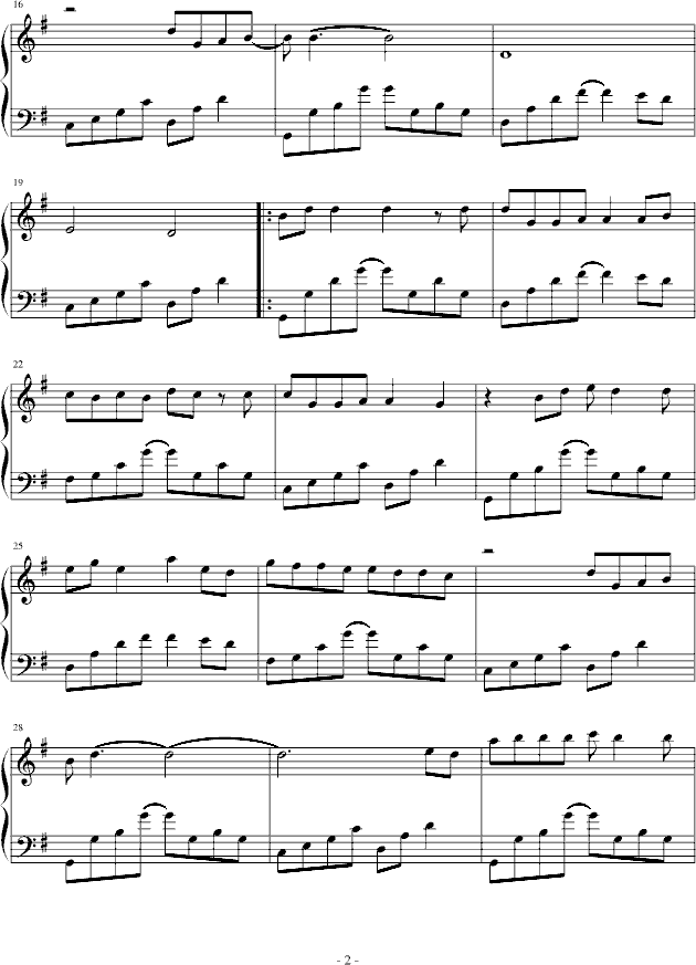 胆小鬼钢琴曲谱（图2）