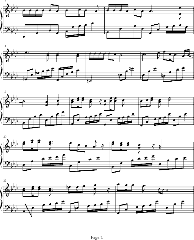 落叶归根-大头Grace 版钢琴曲谱（图2）