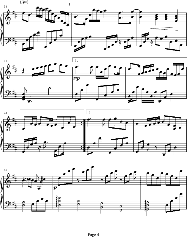 卡农-唯美浪漫版钢琴曲谱（图4）