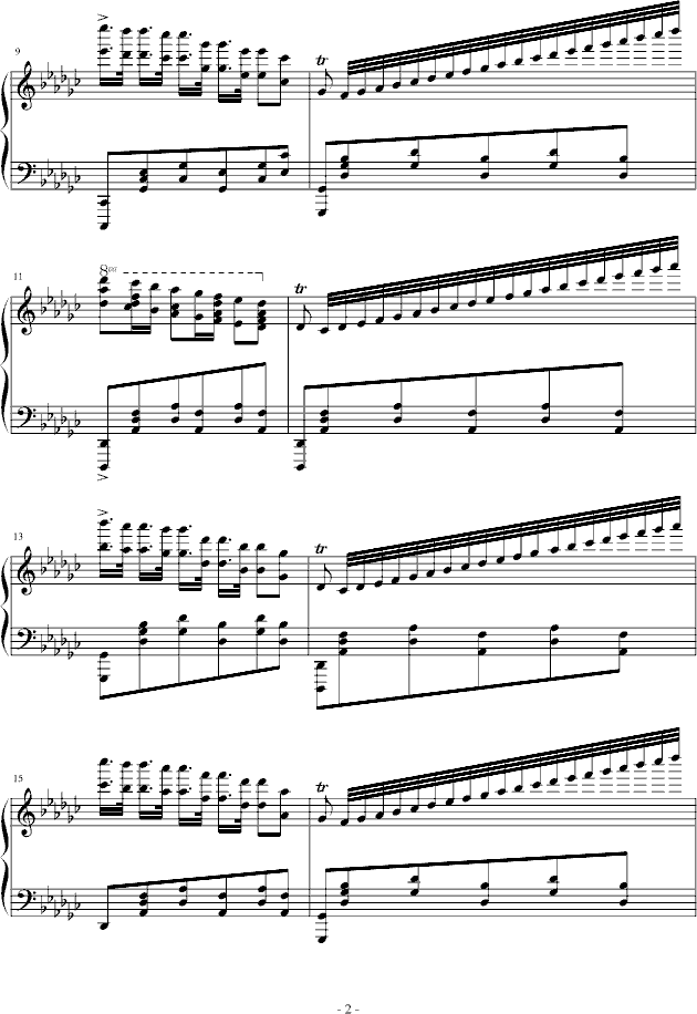 降G大调华丽波兰舞曲钢琴曲谱（图2）