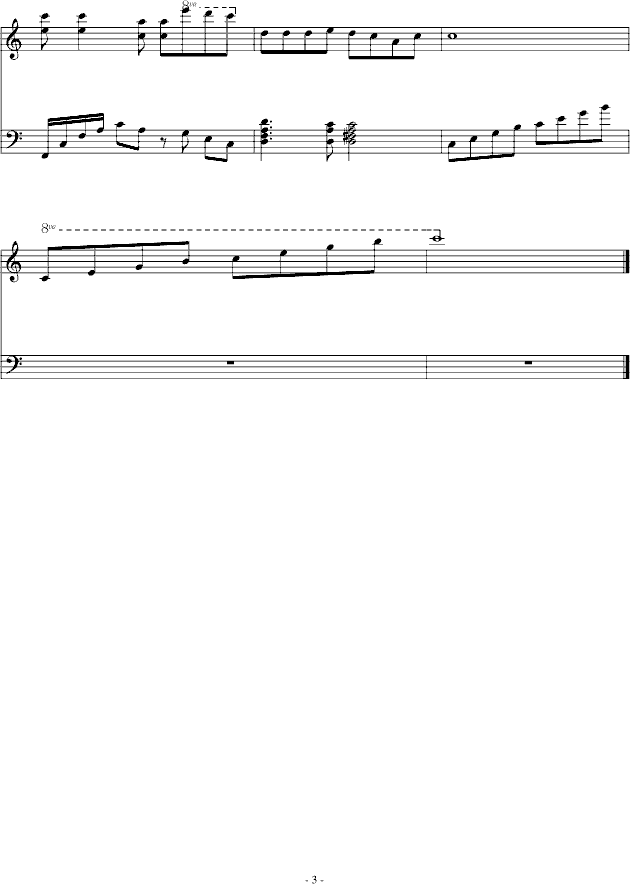 白狐钢琴曲谱（图3）
