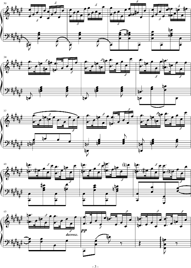 升F大调夜曲钢琴曲谱（图3）