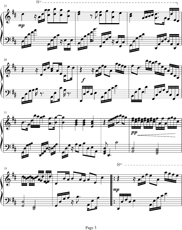 卡农-唯美浪漫版钢琴曲谱（图3）