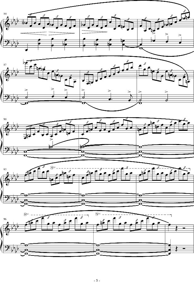 夜曲-心兰制谱版钢琴曲谱（图5）