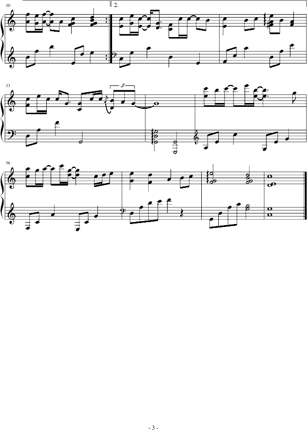 花海-影视《皇太子的的初恋》插曲钢琴曲谱（图3）
