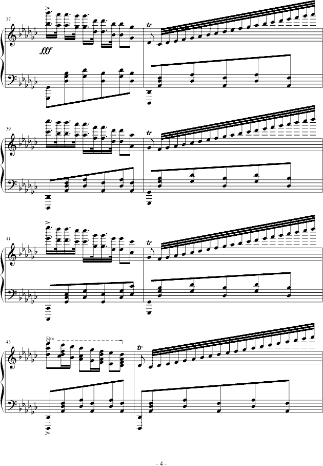 降G大调华丽波兰舞曲钢琴曲谱（图4）