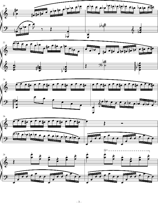 野蜂飞舞-爵士版钢琴曲谱（图3）