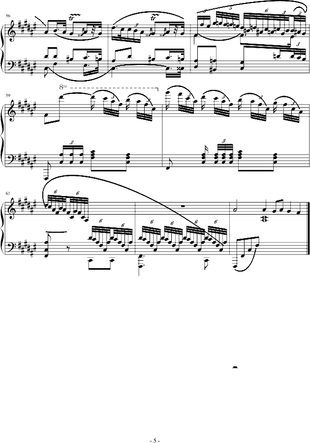升F大调夜曲钢琴曲谱（图5）