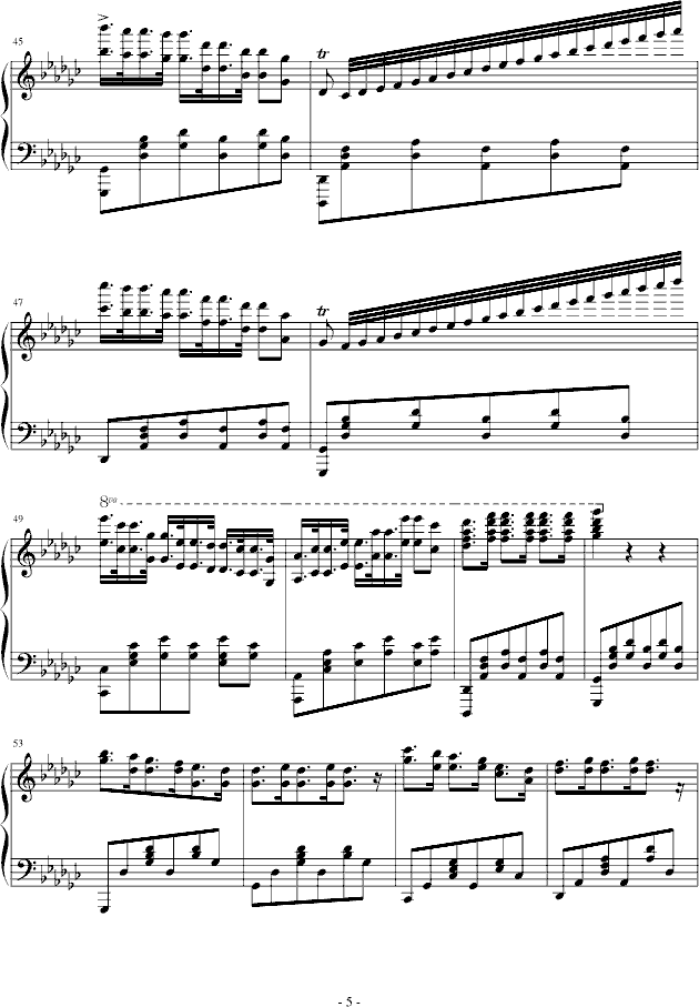 降G大调华丽波兰舞曲钢琴曲谱（图5）