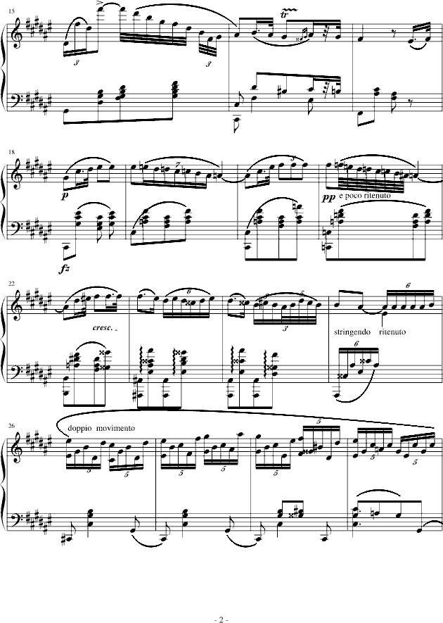 升F大调夜曲钢琴曲谱（图2）