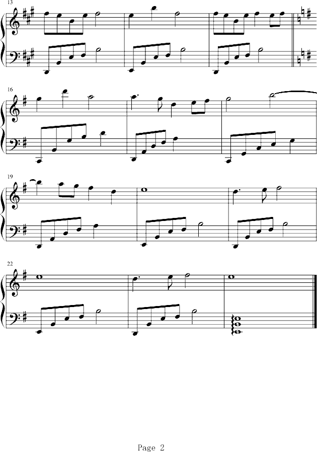 犬夜叉——悲运的巫女桔梗钢琴曲谱（图2）