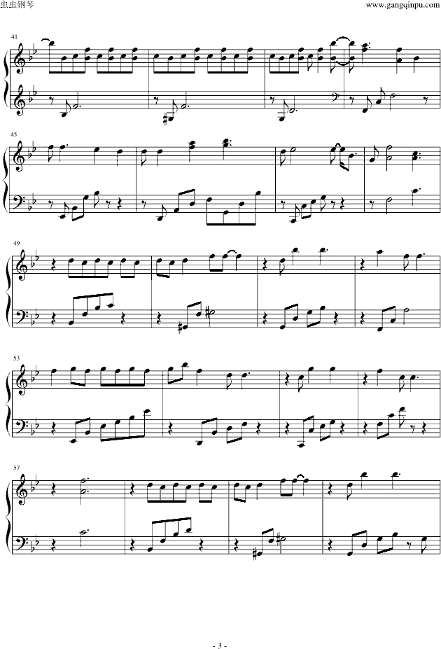 九月*摩天轮钢琴曲谱（图3）