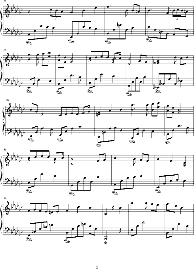 离愁钢琴曲谱（图2）