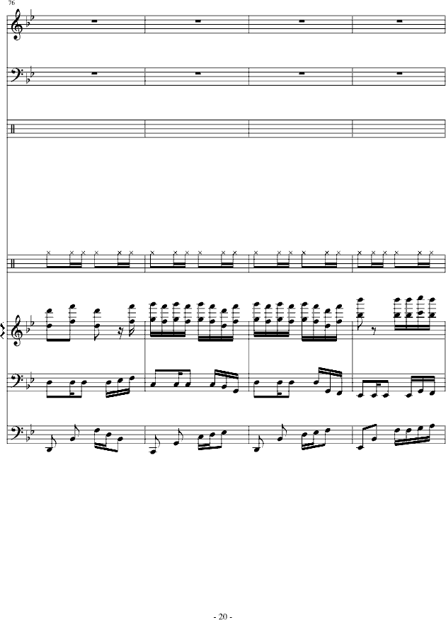 傻得狠(无奈的快歌)钢琴曲谱（图20）