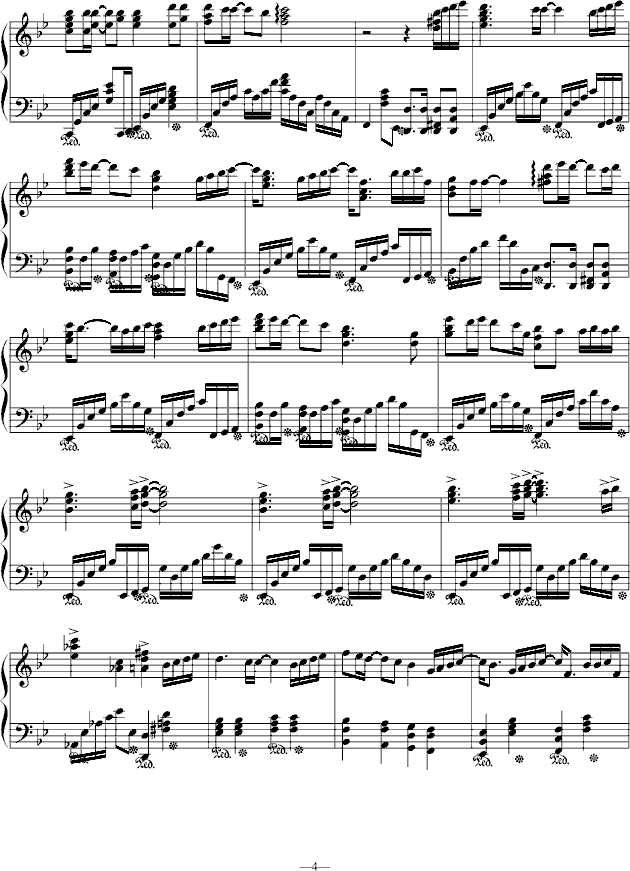 看到梦之后钢琴曲谱（图4）