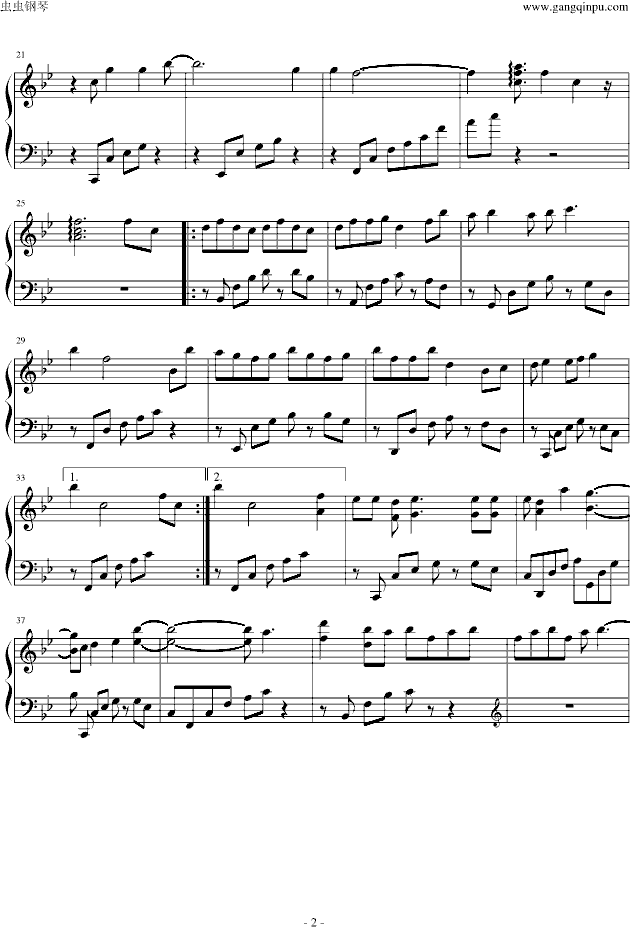 九月*摩天轮钢琴曲谱（图2）