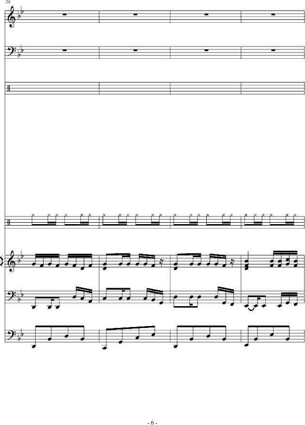 傻得狠(无奈的快歌)钢琴曲谱（图6）