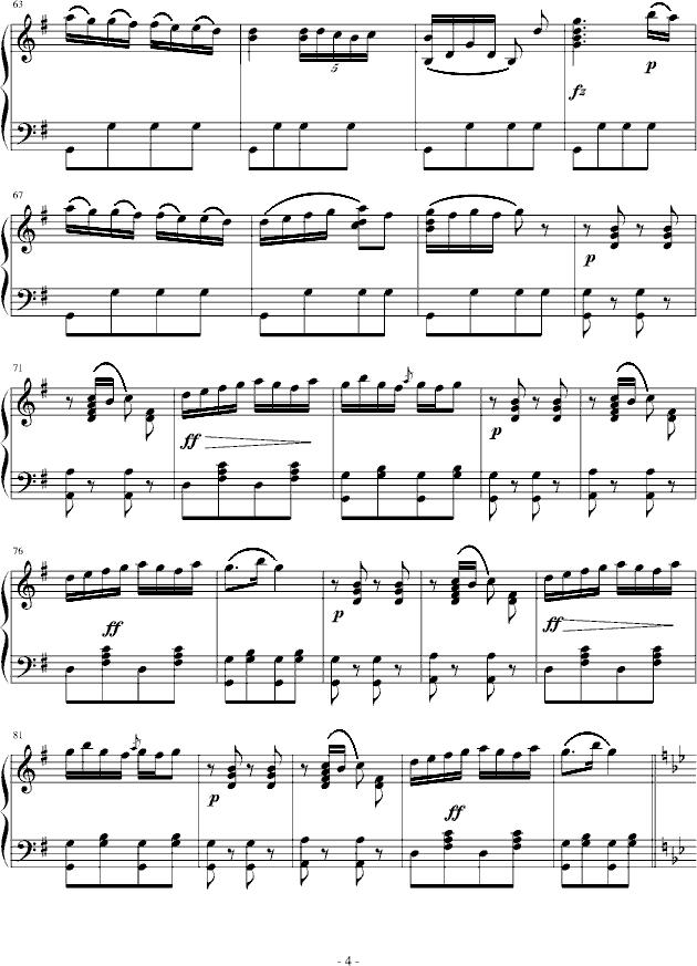 吉普赛回旋曲-下弦月版钢琴曲谱（图4）