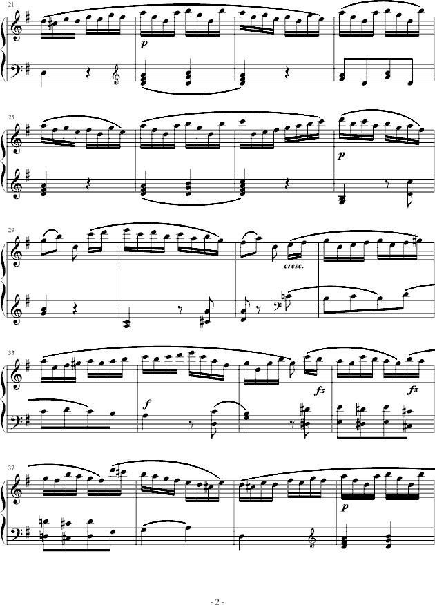 吉普赛回旋曲-下弦月版钢琴曲谱（图2）
