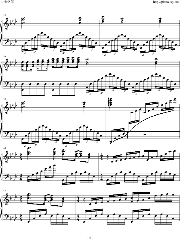 人鬼情未了钢琴曲谱（图4）