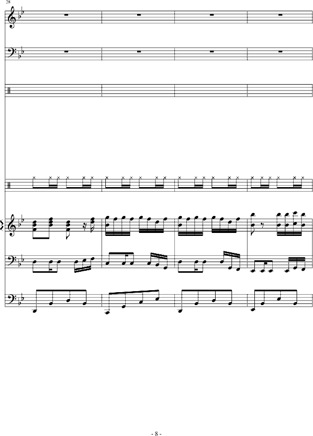 傻得狠(无奈的快歌)钢琴曲谱（图8）