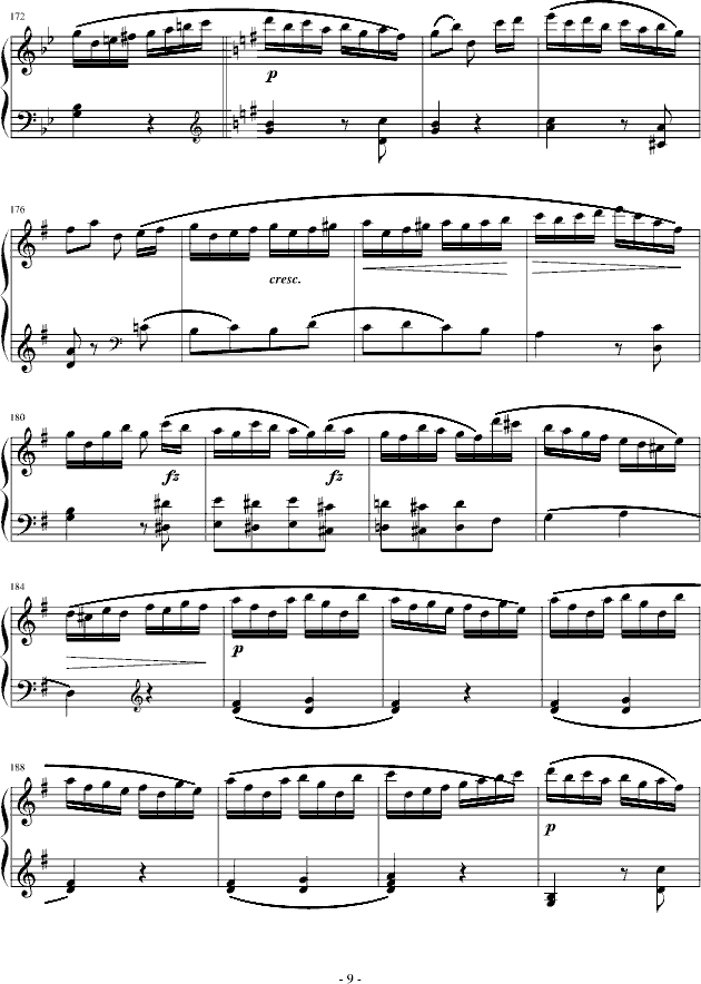 吉普赛回旋曲-下弦月版钢琴曲谱（图9）