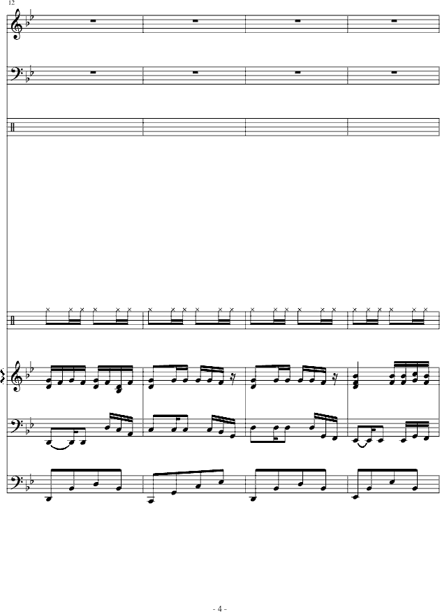 傻得狠(无奈的快歌)钢琴曲谱（图4）