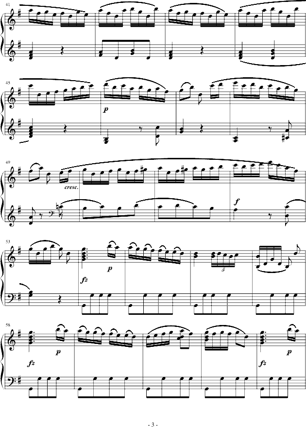 吉普赛回旋曲-下弦月版钢琴曲谱（图3）
