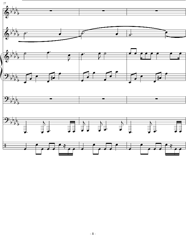 梯田-总谱钢琴曲谱（图8）