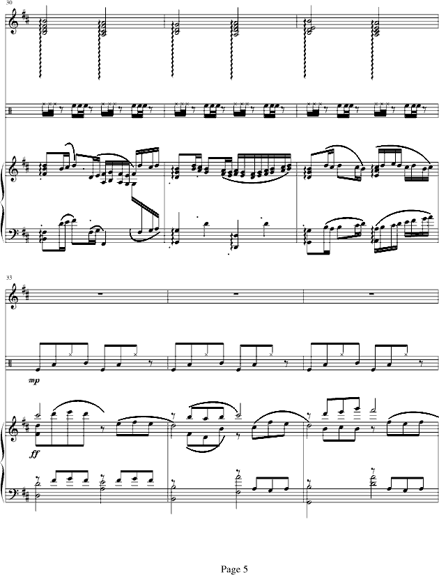 D大调卡农-钢琴华丽版钢琴曲谱（图5）
