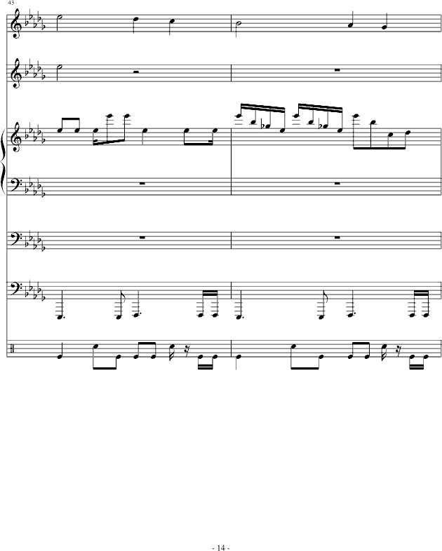 梯田-总谱钢琴曲谱（图14）