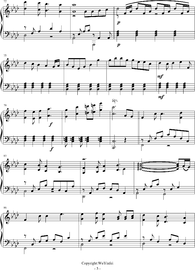 我们的纪念-原调版钢琴曲谱（图5）