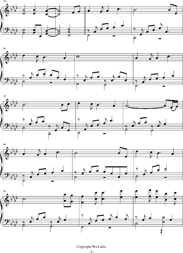 我们的纪念-原调版钢琴曲谱（图4）